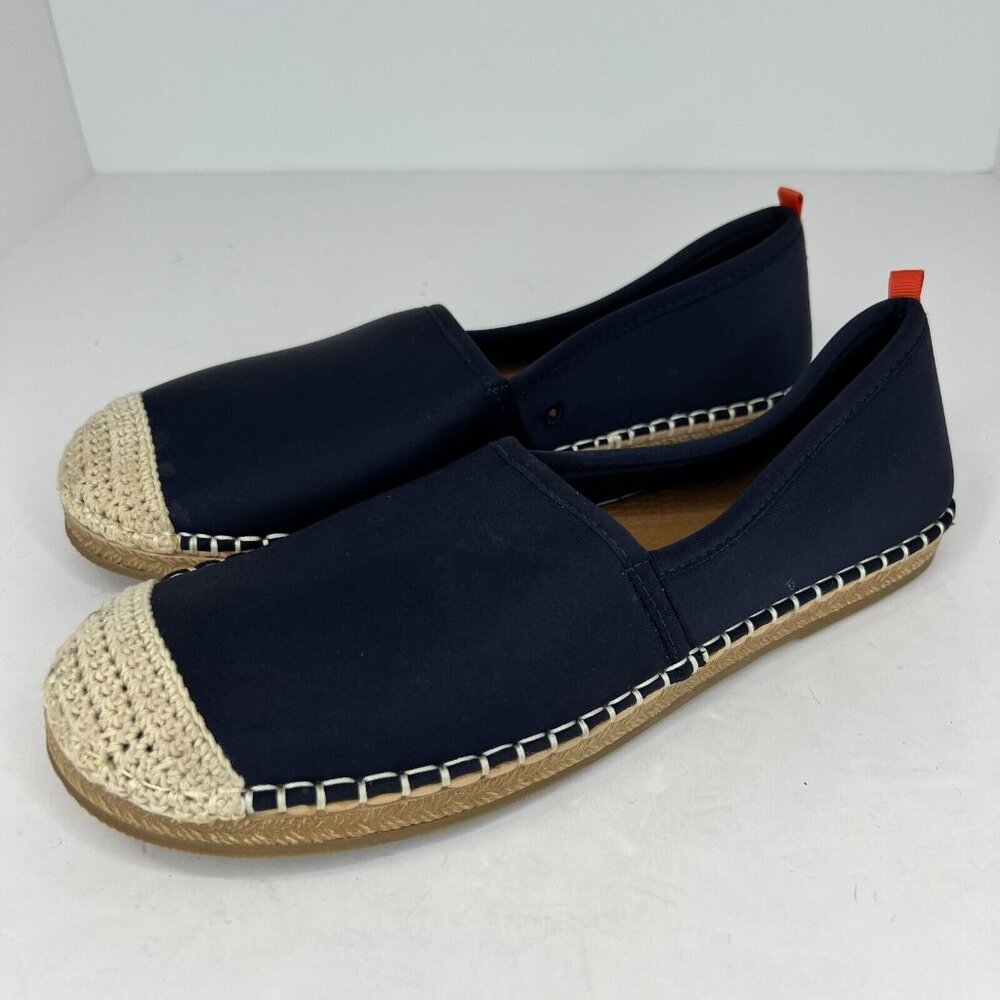 Swimsuits For All Womens Blue Flats Suede Leather Summer Size 10 Espadrilles
